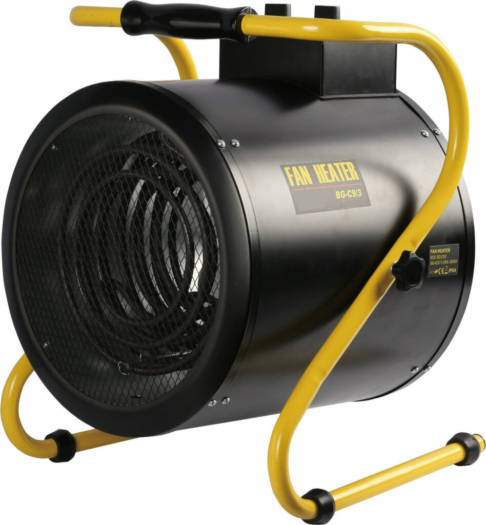 Chauffage De Chantier Odenia 2000W - Portable, Céramique PTC - Protection Surchauffe - 3 Réglages - Poignée