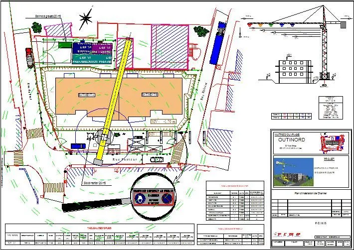 Exemple d'un plan d'installation de chantier